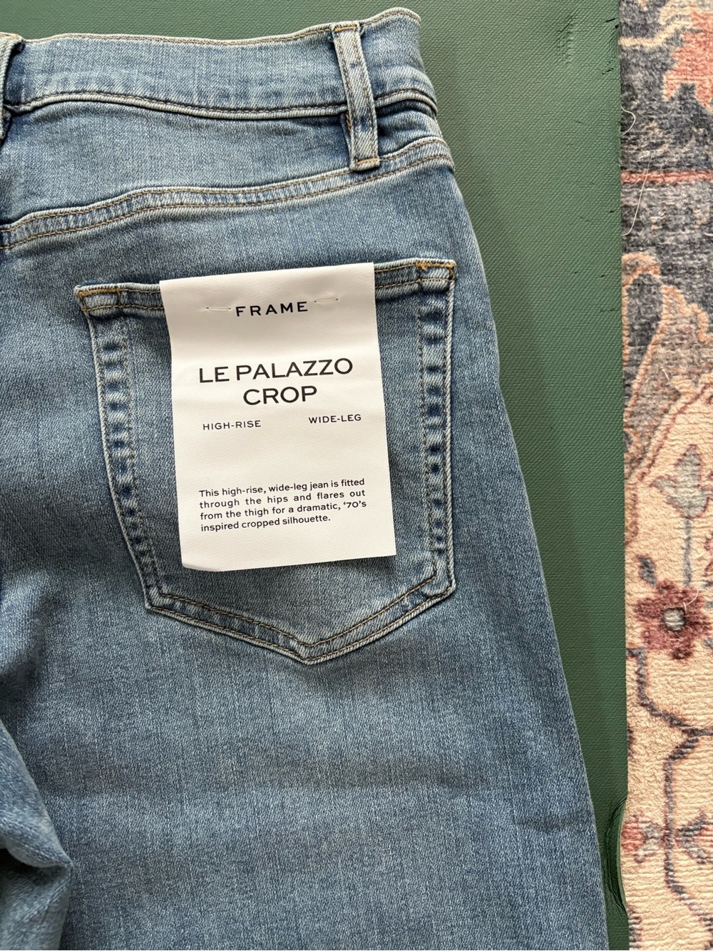 FRAME Le Palazzo High-Rise Cropped Jeans - NWT sz 30 - Picture 4 of 9